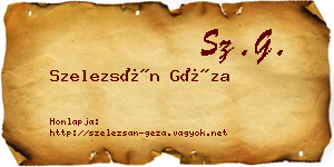 Szelezsán Géza névjegykártya