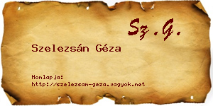 Szelezsán Géza névjegykártya